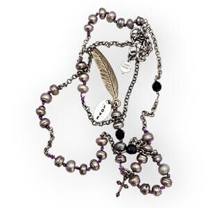 Lucky Brand Layered Y-Drop Necklace – Boho Faith & Love